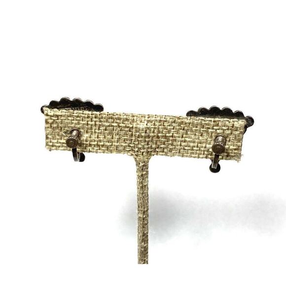 Vintage Abalone Sterling Silver Screw Back Earrings ACE Guadalajara Mexico - Picture 11 of 12